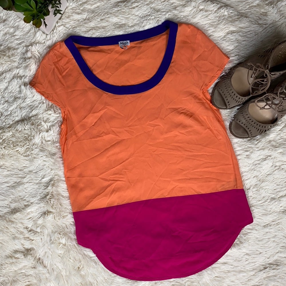 Spendid color block blouse